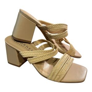 Journee Collection Tan Braided Heeled Sandals